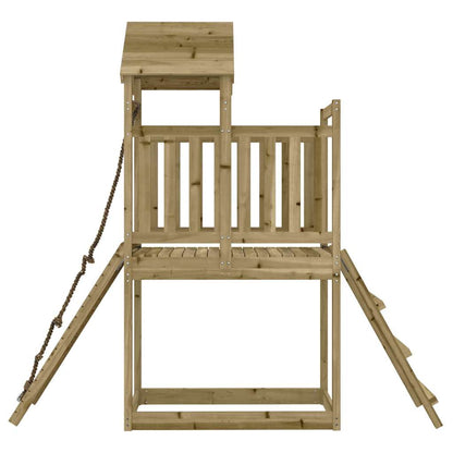 Hrací Věž S Lezeckou Stěnou Impregnované Borové Dřevo