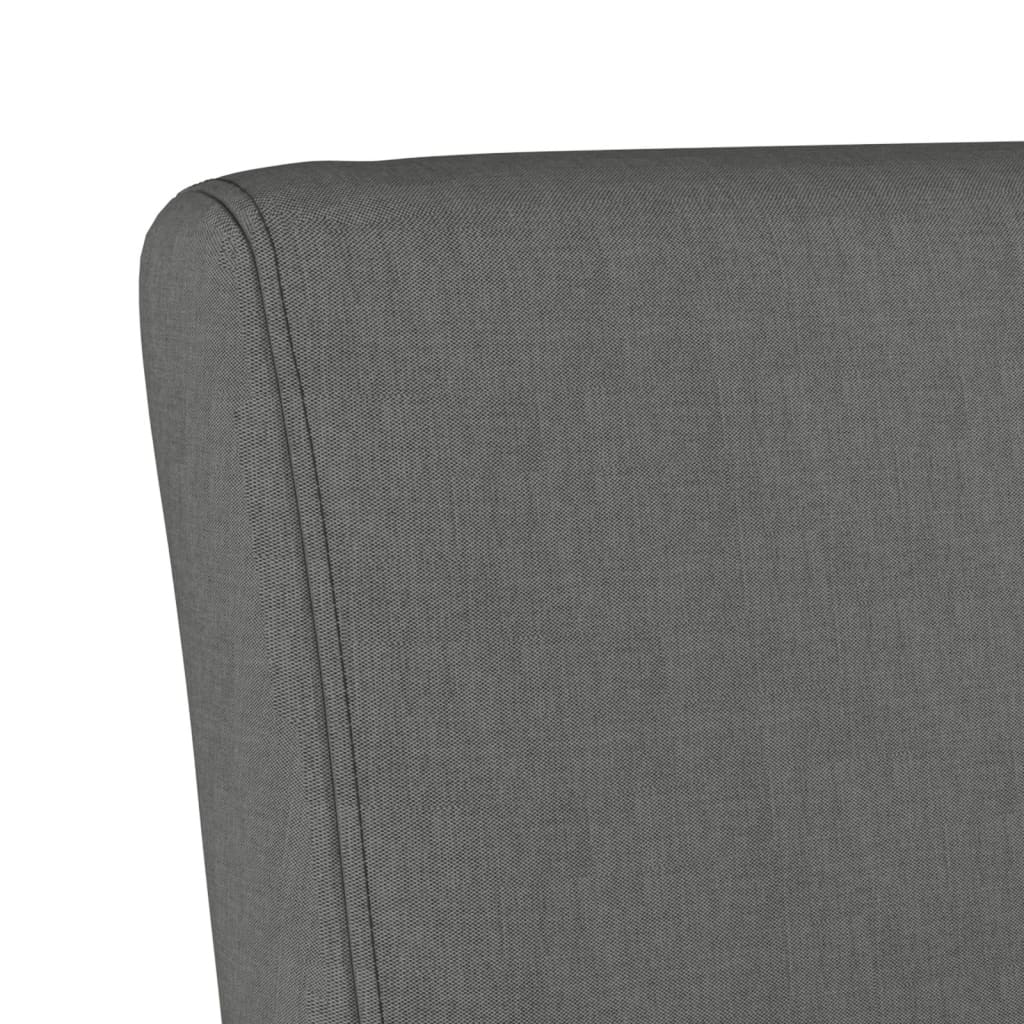 Křeslo Tmavě Šedé Textil