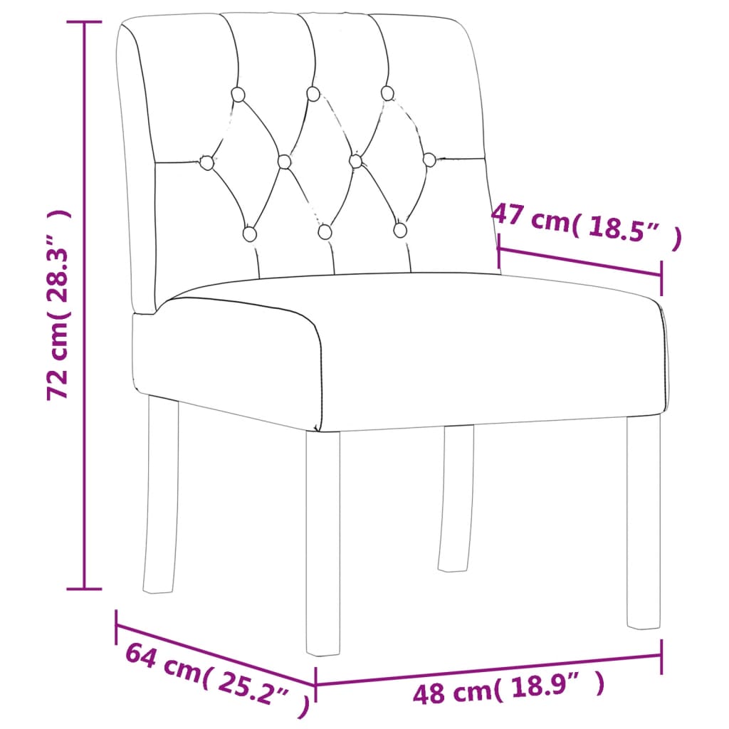 Nízké Křeslo Bez Područek Len Design S Knoflíky