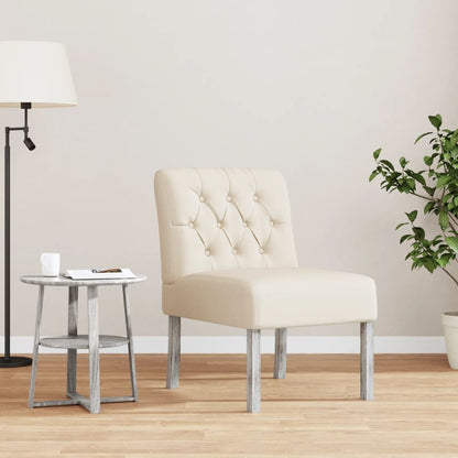 Nízké Křeslo Bez Područek Len Design S Knoflíky