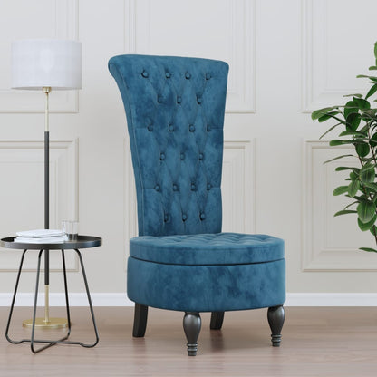 Židle S Vysokým Opěradlem Samet Design S Knoflíky