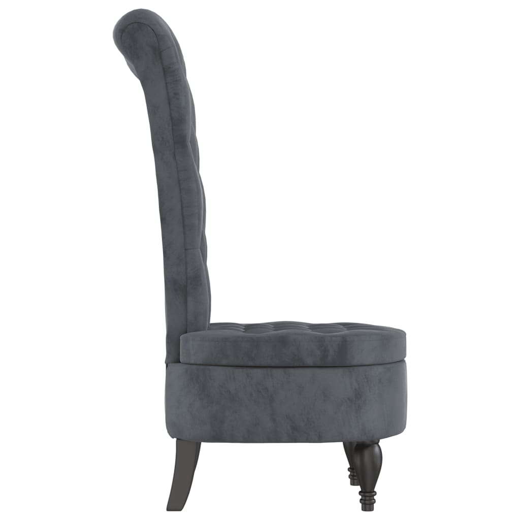 Židle S Vysokým Opěradlem Samet Design S Knoflíky