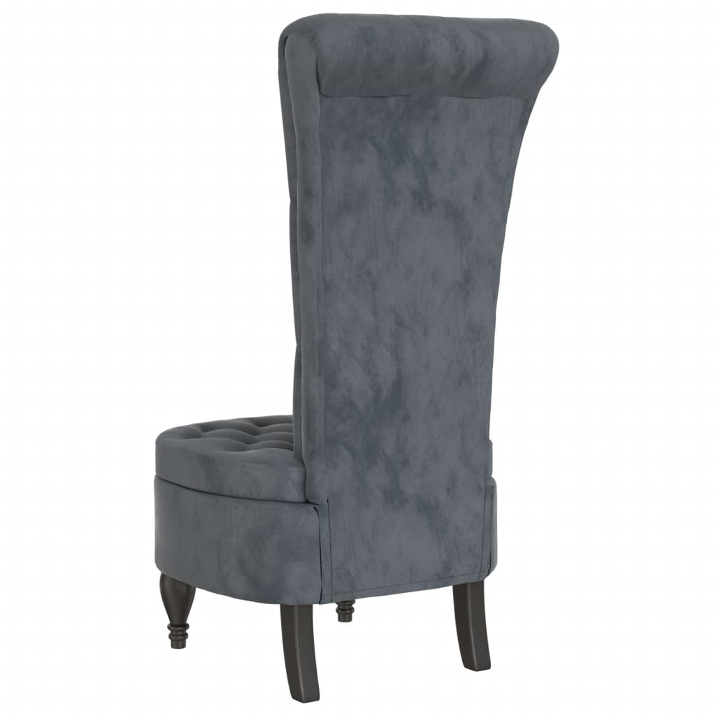 Židle S Vysokým Opěradlem Samet Design S Knoflíky