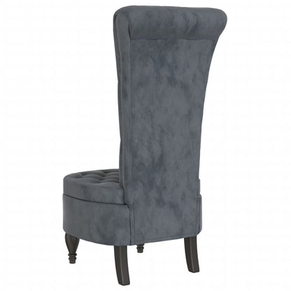 Židle S Vysokým Opěradlem Samet Design S Knoflíky