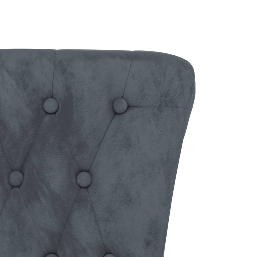 Židle S Vysokým Opěradlem Samet Design S Knoflíky