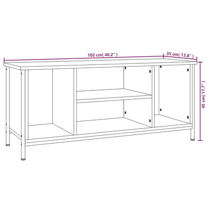 Tv Skříňka Šedá Sonoma 102 X 35 X 45 Cm Kompozitní Dřevo
