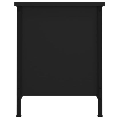 Tv Skříňka S Dvířky Černá 60 X 35 X 45 Cm Kompozitní Dřevo
