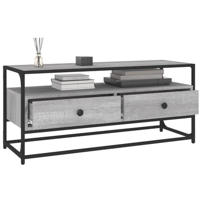Tv Skříňka Šedá Sonoma 100 X 35 X 45 Cm Kompozitní Dřevo