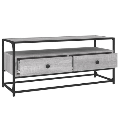 Tv Skříňka Šedá Sonoma 100 X 35 X 45 Cm Kompozitní Dřevo