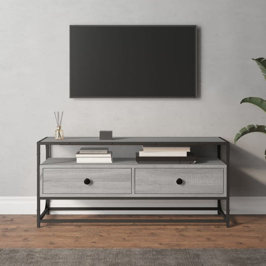 Tv Skříňka Šedá Sonoma 100 X 35 X 45 Cm Kompozitní Dřevo