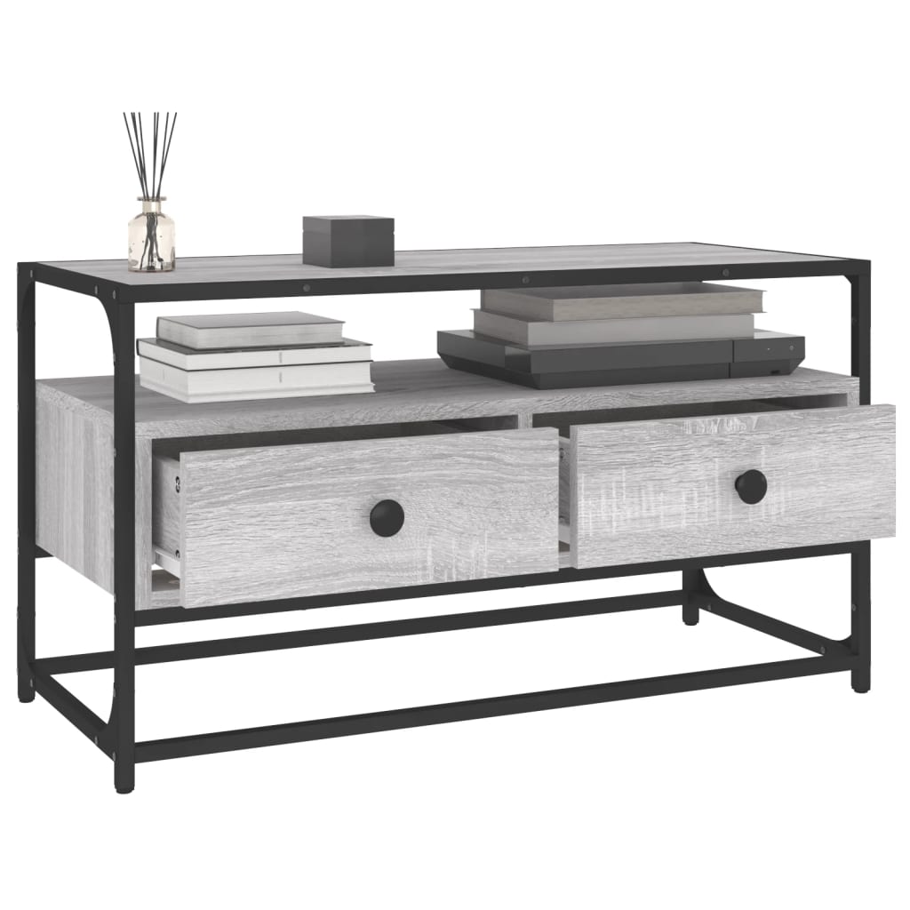 Tv Skříňka Šedá Sonoma 80 X 35 X 45 Cm Kompozitní Dřevo