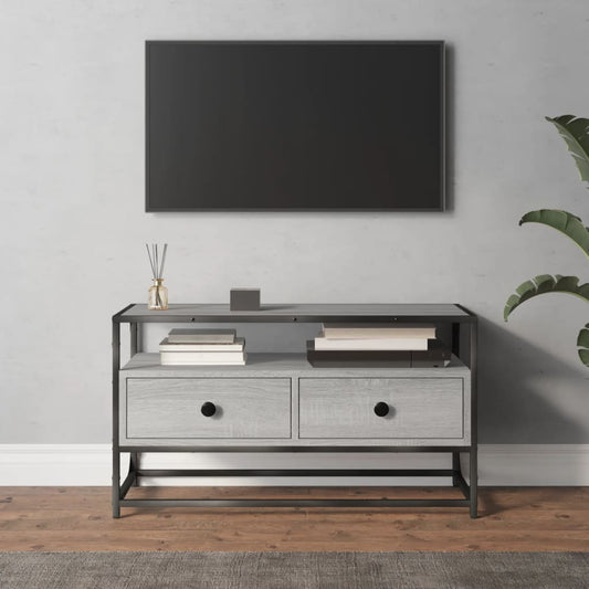 Tv Skříňka Šedá Sonoma 80 X 35 X 45 Cm Kompozitní Dřevo