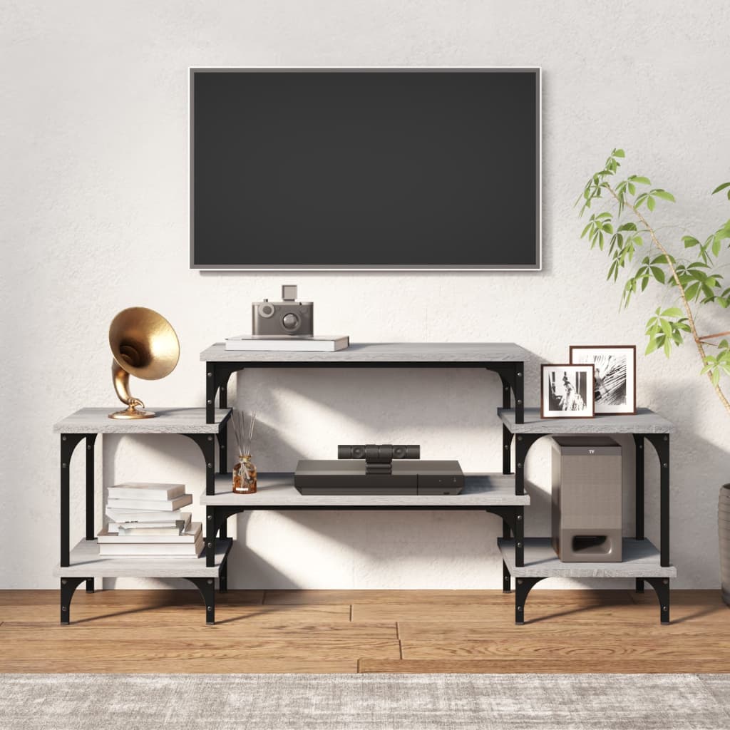 Tv Skříňka Šedá Sonoma 117 X 35 X 52 Cm Kompozitní Dřevo