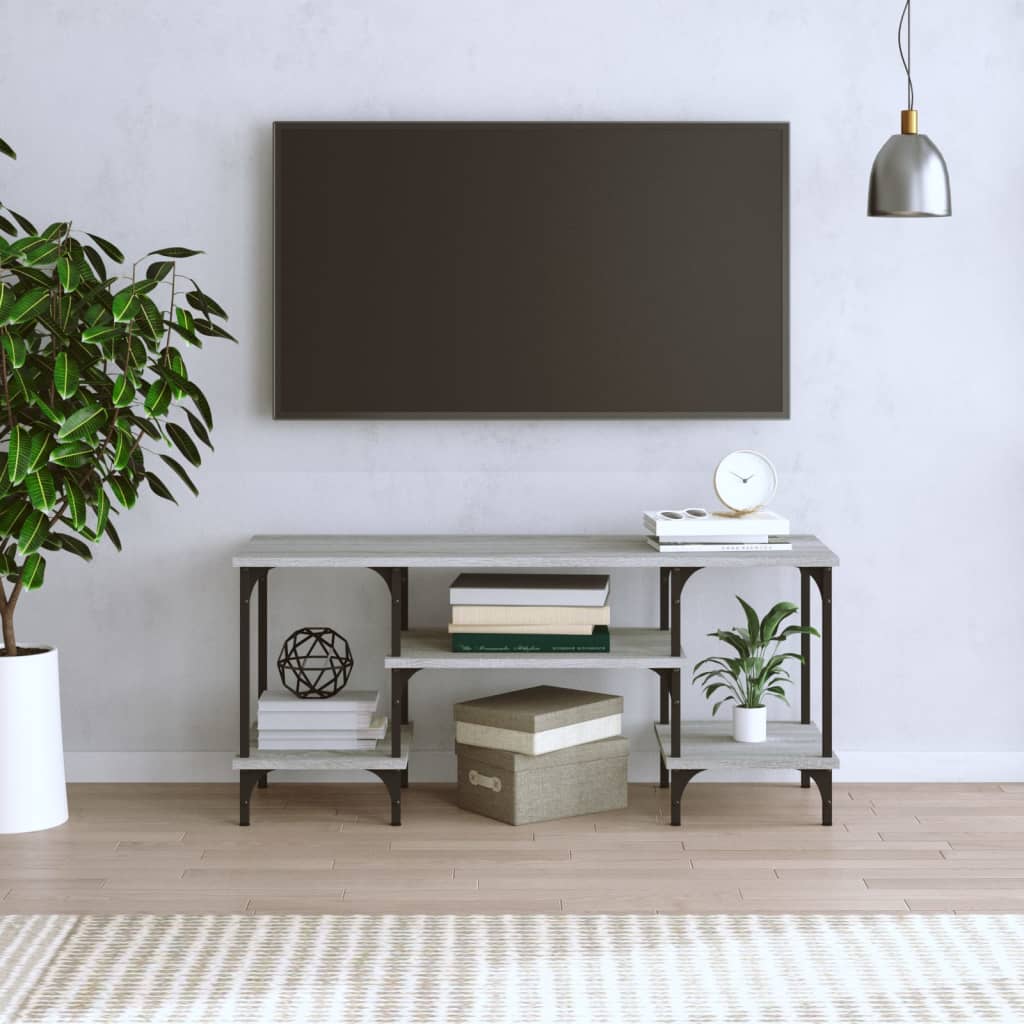 Tv Skříňka Šedá Sonoma 102 X 35 X 45,5 Cm Kompozitní Dřevo