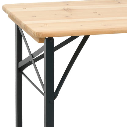 3Dílný Skládací Bistro Set Masivní Jedlové Dřevo