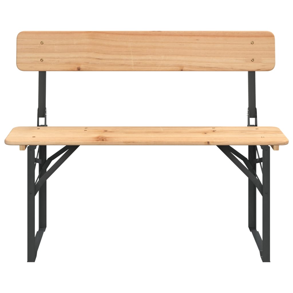 3Dílný Skládací Bistro Set Masivní Jedlové Dřevo