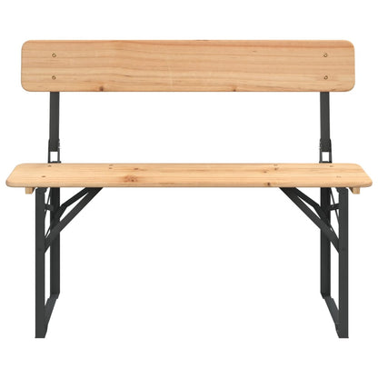 3Dílný Skládací Bistro Set Masivní Jedlové Dřevo