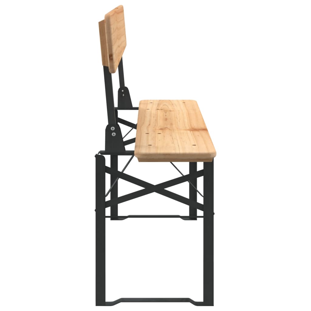 3Dílný Skládací Bistro Set Masivní Jedlové Dřevo