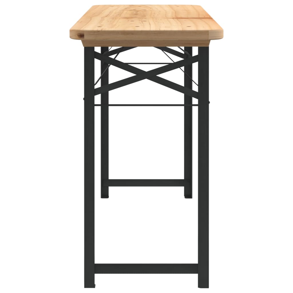 3Dílný Skládací Bistro Set Masivní Jedlové Dřevo