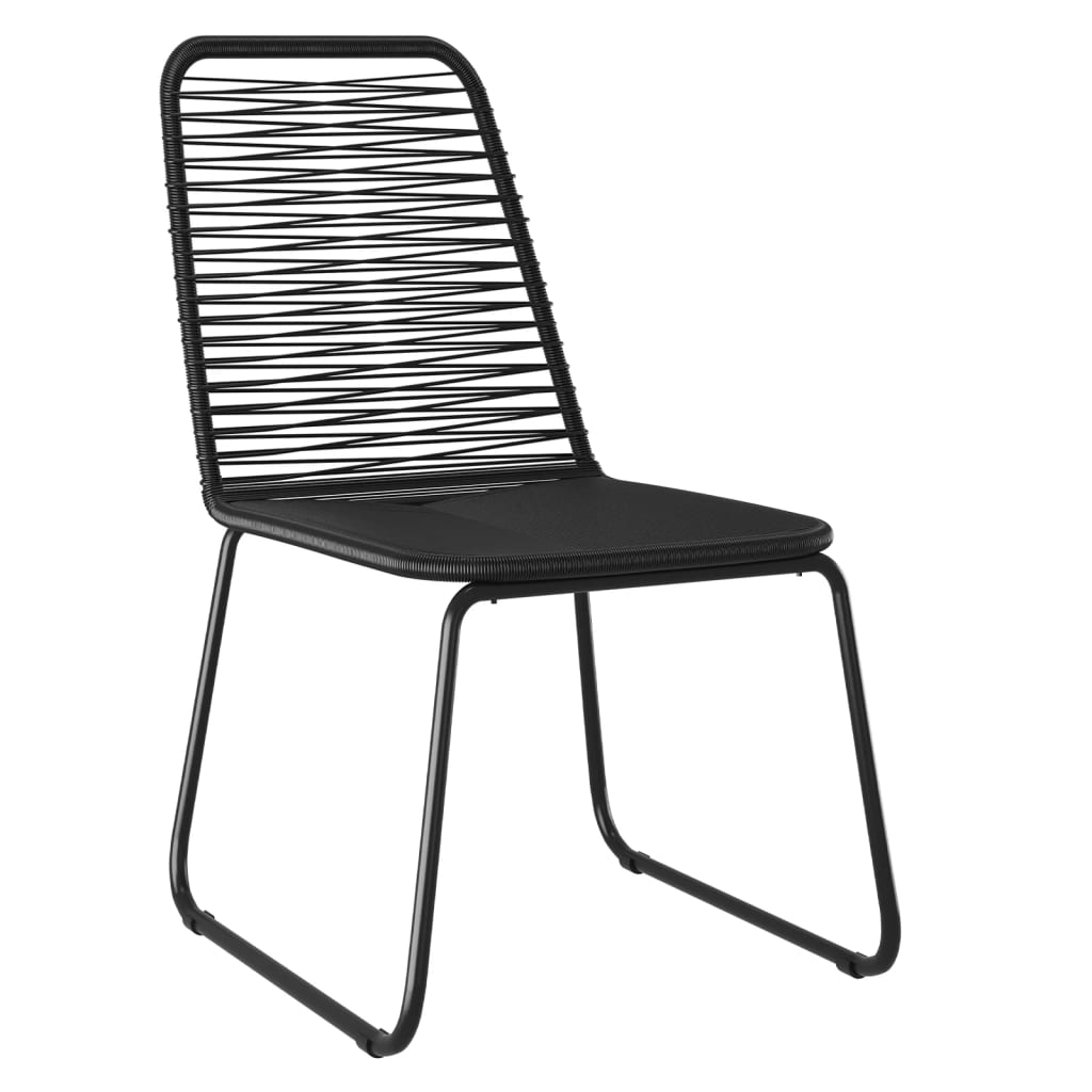 7Dílný Zahradní Jídelní Set Černý