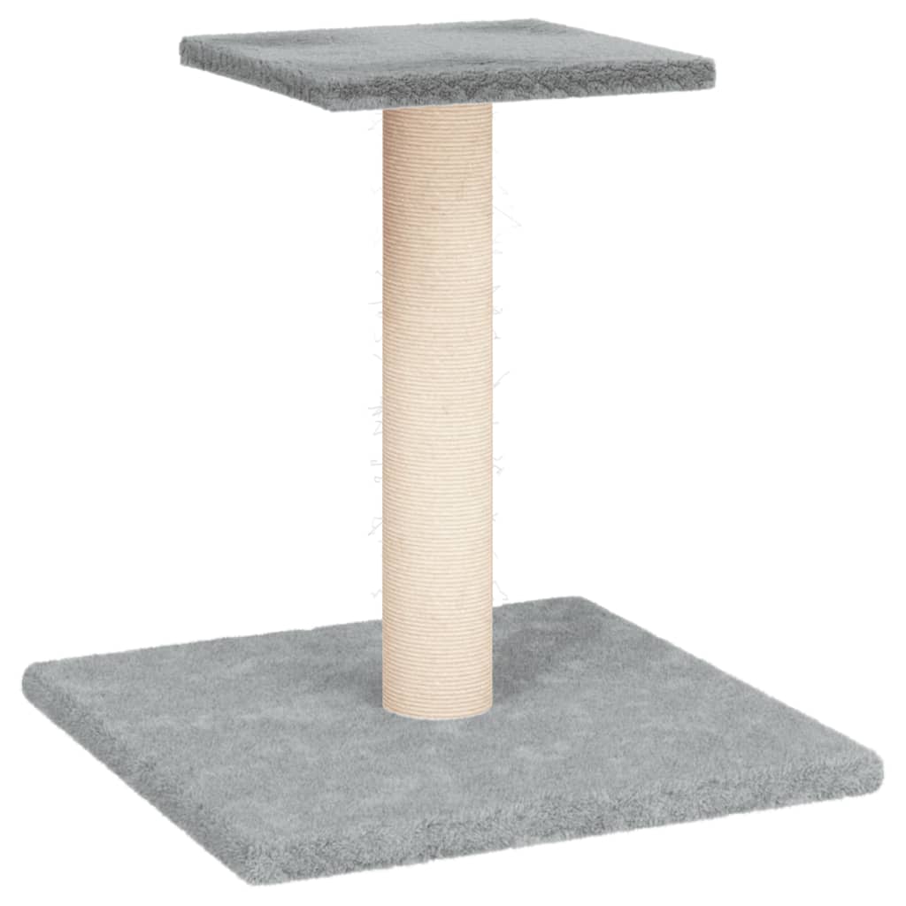 Škrabadlo Pro Kočky S Plošinou Světle Šedé 38 Cm