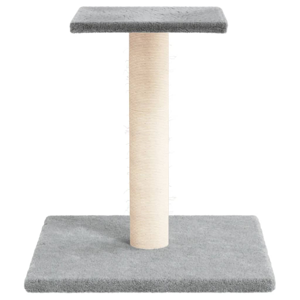 Škrabadlo Pro Kočky S Plošinou Světle Šedé 38 Cm