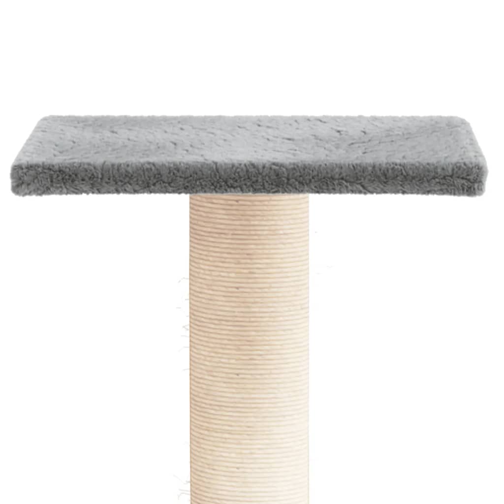 Škrabadlo Pro Kočky S Plošinou Světle Šedé 38 Cm
