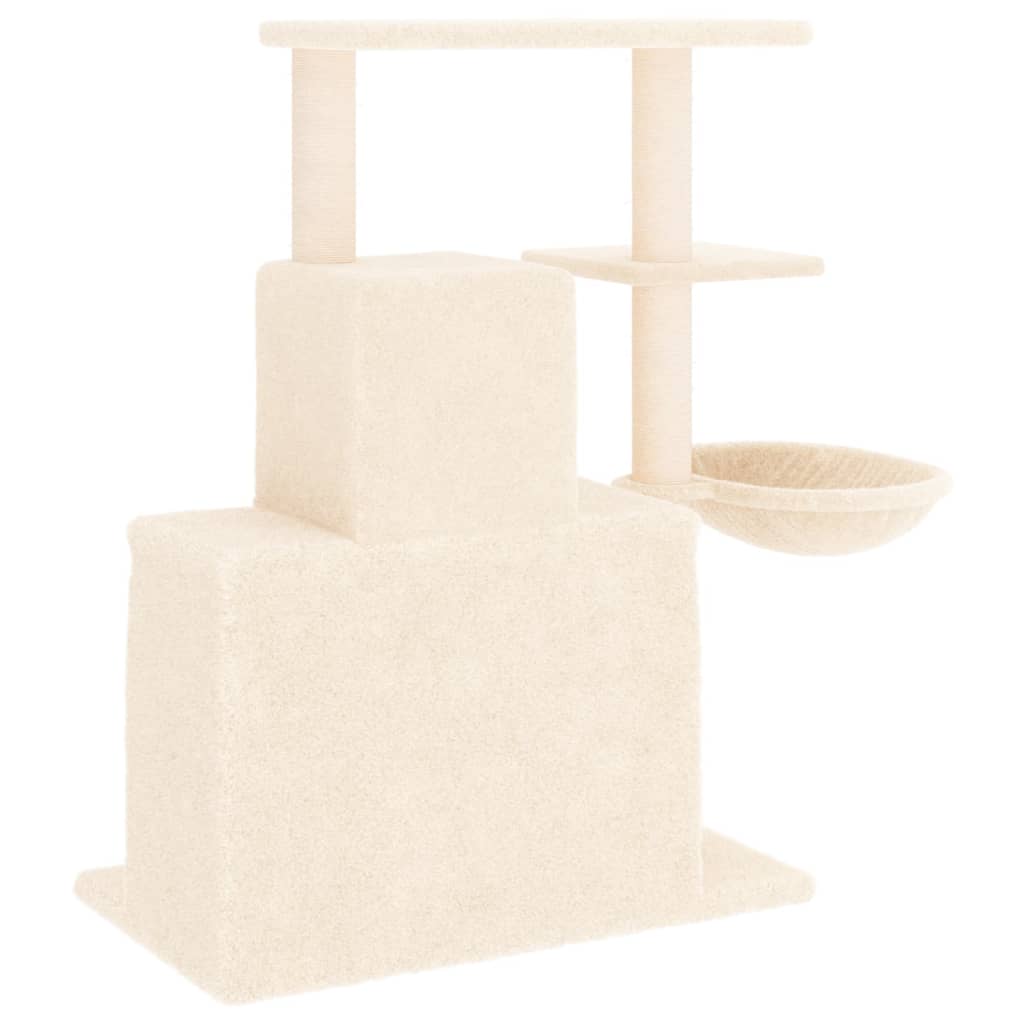 Škrabadlo Pro Kočky Se Sisalovými Sloupky Krémové 83 Cm