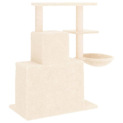 Škrabadlo Pro Kočky Se Sisalovými Sloupky Krémové 83 Cm