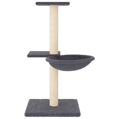 Škrabadlo Pro Kočky Se Sisalovými Sloupky Tmavě Šedé 72 Cm