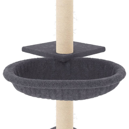Škrabadlo Pro Kočky Se Sisalovými Sloupky Tmavě Šedé 72 Cm