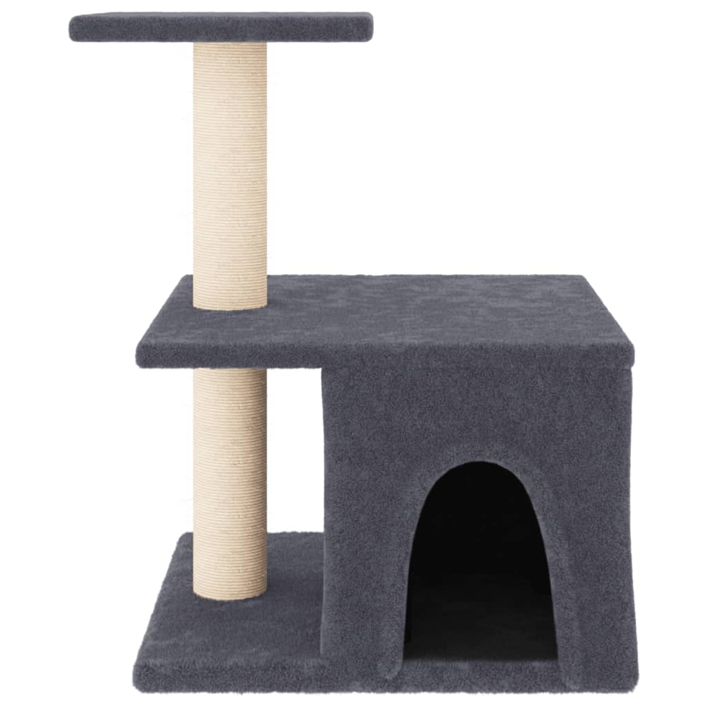 Škrabadlo Pro Kočky Se Sisalovými Sloupky Tmavě Šedé 48 Cm