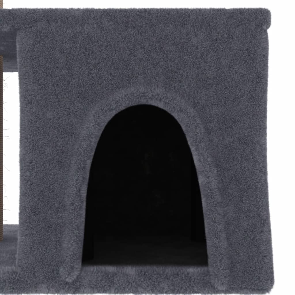 Škrabadlo Pro Kočky Se Sisalovými Sloupky Tmavě Šedé 48 Cm