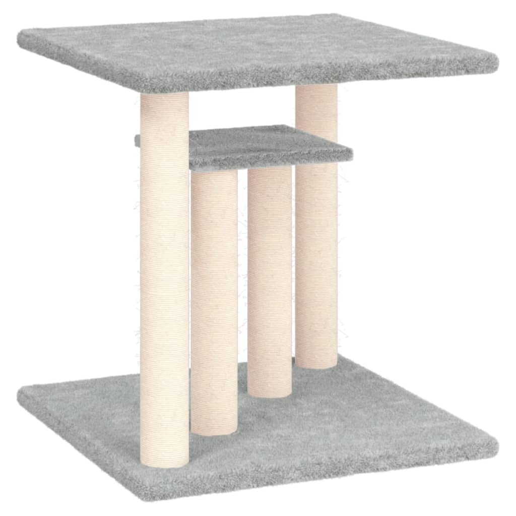 Škrabadlo Pro Kočky S Plošinami Světle Šedé 50 Cm