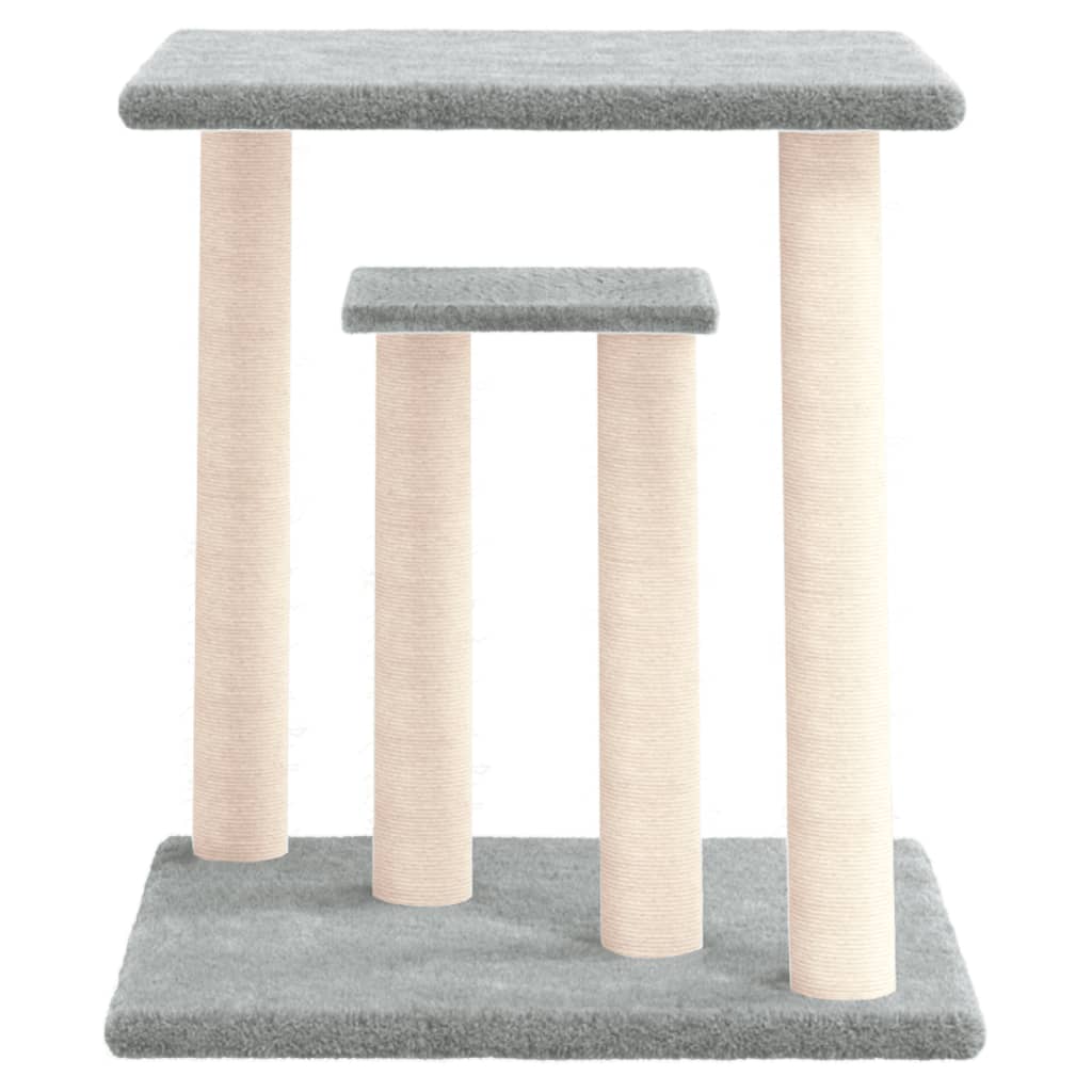 Škrabadlo Pro Kočky S Plošinami Světle Šedé 50 Cm
