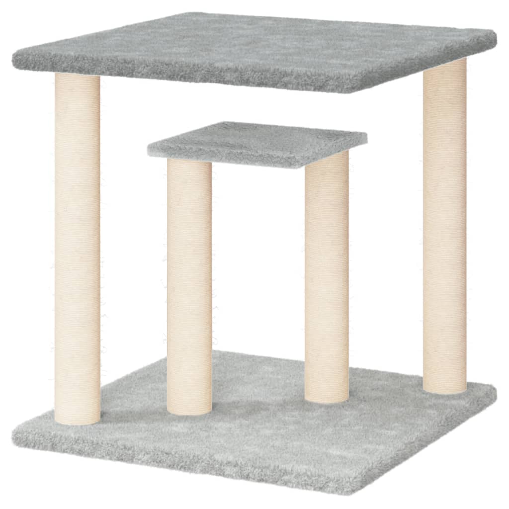 Škrabadlo Pro Kočky S Plošinami Světle Šedé 50 Cm