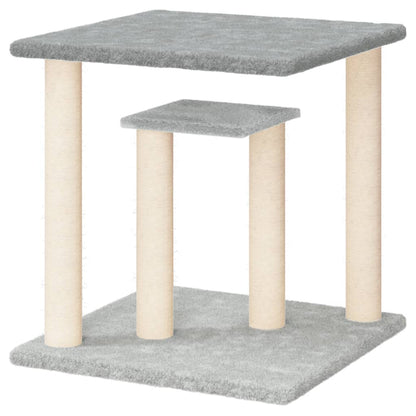 Škrabadlo Pro Kočky S Plošinami Světle Šedé 50 Cm