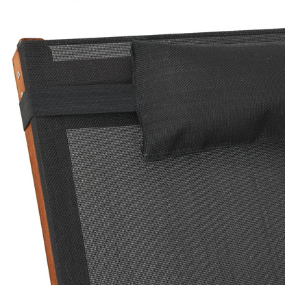 Houpací Křeslo Šedé Textilen A Masivní Topolové Dřevo
