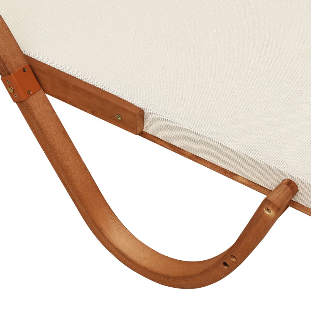 Lehátko S Poduškou Bílé Textilen A Masivní Topolové Dřevo