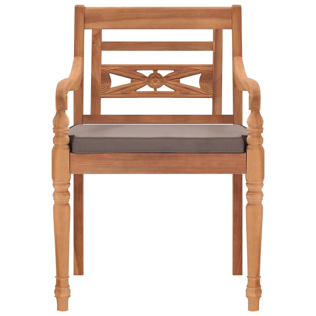 9Dílný Zahradní Jídelní Set A Tmavě Šedé Podušky Masivní Teak