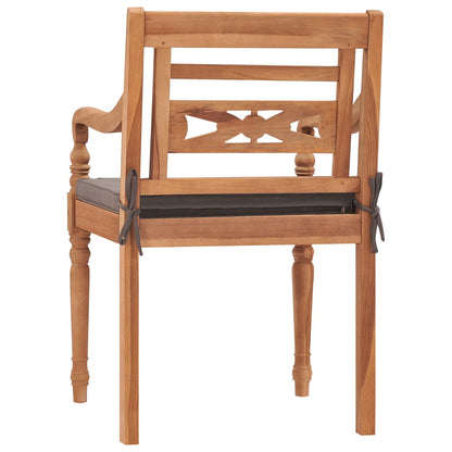 9Dílný Zahradní Jídelní Set A Tmavě Šedé Podušky Masivní Teak