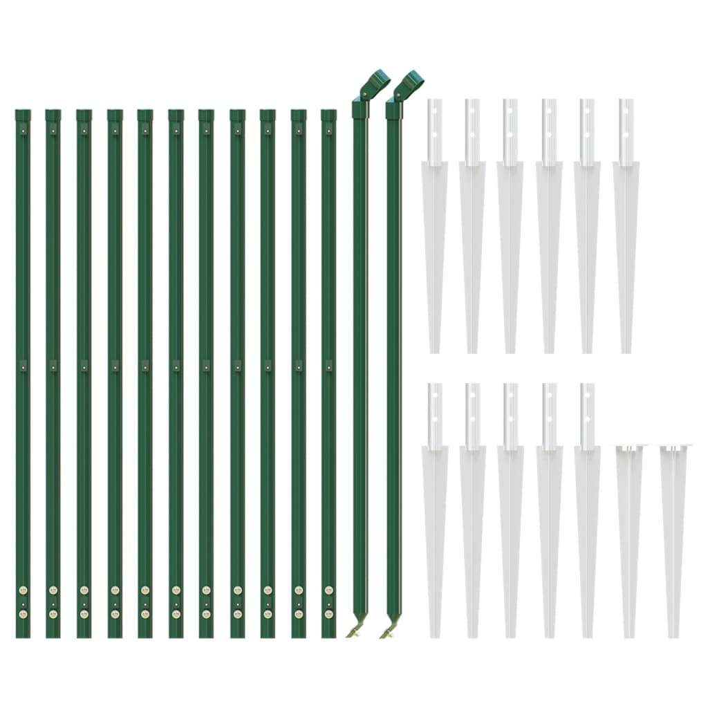 Drátěné Pletivo S Kotevními Hroty Zelené 1,1 X 25 M
