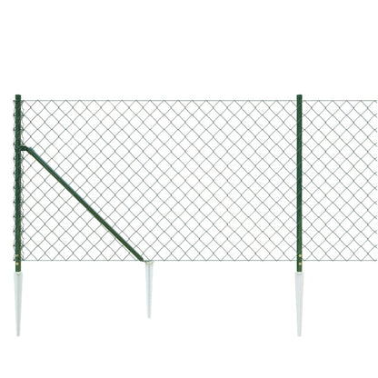 Drátěné Pletivo S Kotevními Hroty Zelené 1,1 X 25 M