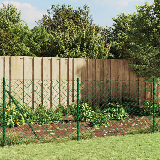 Drátěné Pletivo S Kotevními Hroty Zelené 1,1 X 25 M