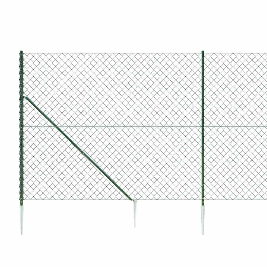 Drátěné Pletivo S Kotevními Hroty Zelené 2 X 25 M