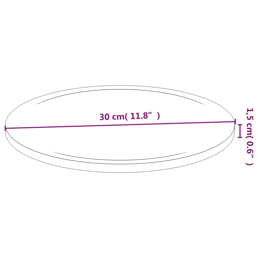 Prkénka Na Krájení 6 Ks Ø 30 X 1,5 Cm Bambus