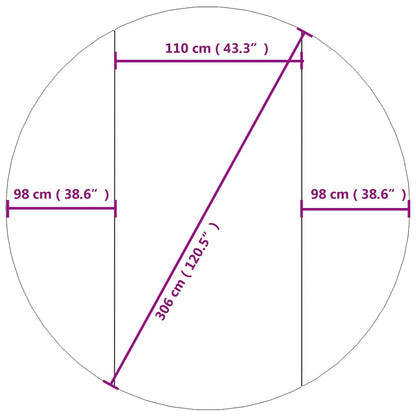 Podložka Pod Bazén Ø306 Cm Polyesterová Geotextilie Světle Šedá