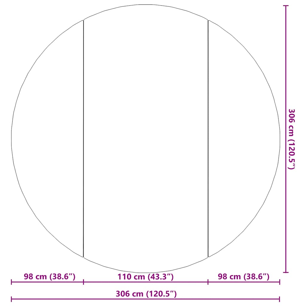 Podložka Pod Bazén Ø306 Cm Polyesterová Geotextilie Světle Šedá