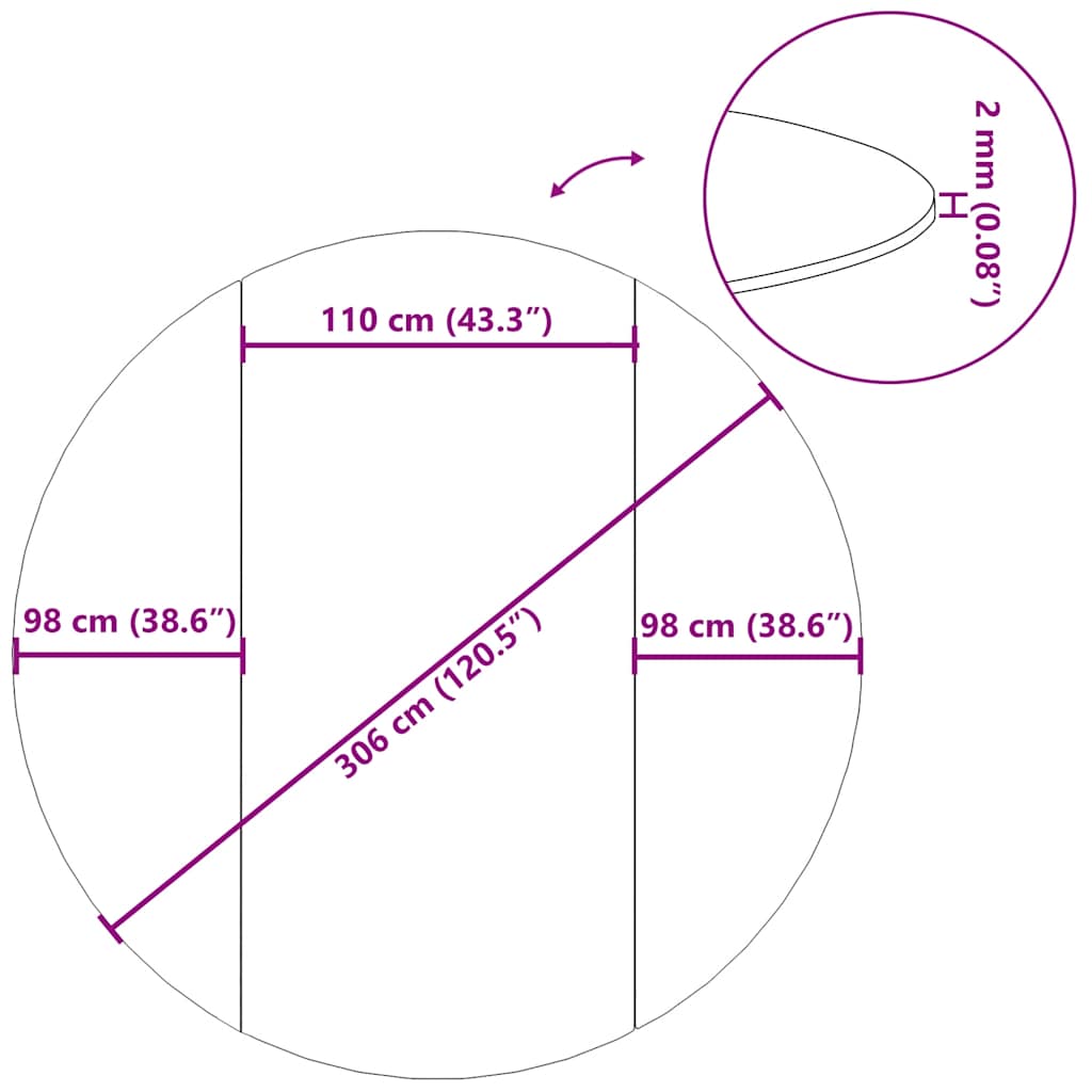 Podložka Pod Bazén Ø306 Cm Polyesterová Geotextilie Světle Šedá