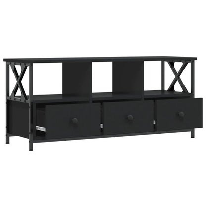 Tv Skříňka Černá 102 X 33 X 45 Cm Kompozitní Dřevo A Železo